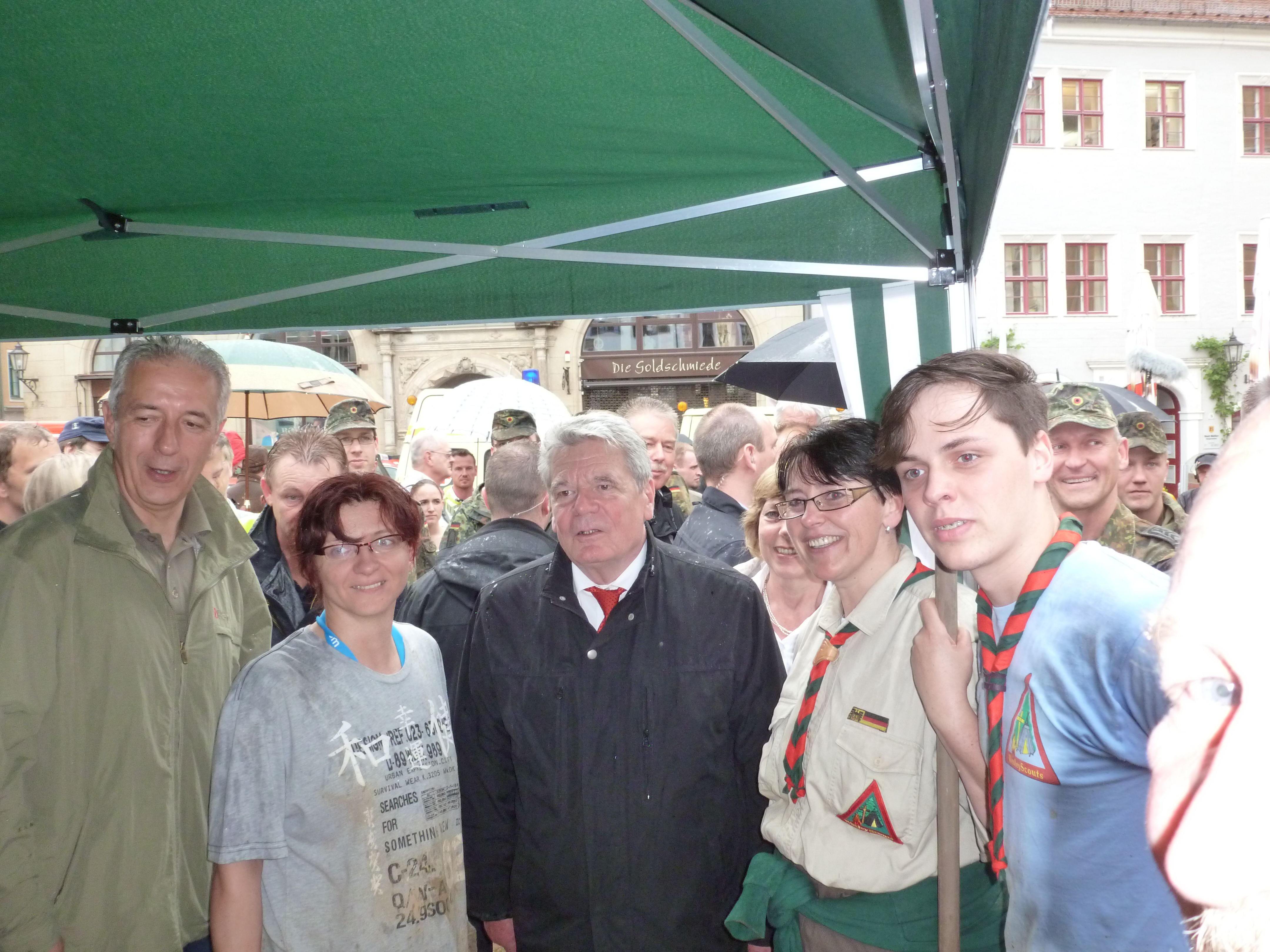 ASB sichert Gauck-Besuch im Flutgebiet
