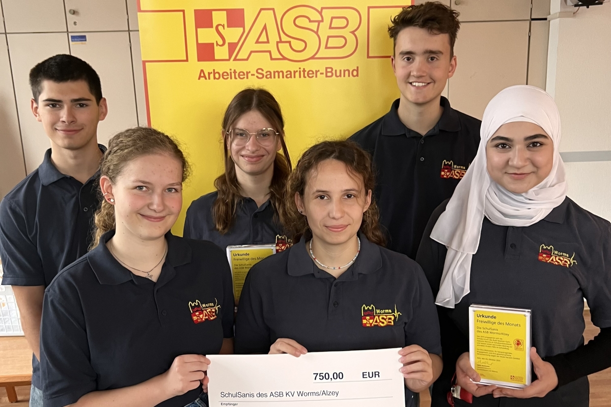 asb-worms-ssd-ehrung Auszeichnung für starkes Engagement im Schulsanitätsdienst